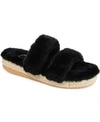 Journee Collection Collection Women's Faux Fur Relaxx Slipper In Black