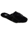 Journee Collection Journee Eara Faux Fur Slipper In Black