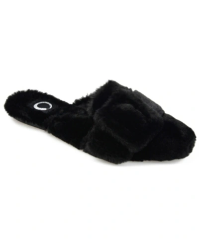 JOURNEE COLLECTION WOMEN'S FAUX FUR EARA SLIPPER