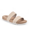 Cliffs By White Mountain Tahlie Slide Sandal In Natural Raffia