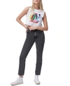 FRENCH CONNECTION COTTON LOVE CROPPED T-SHIRT