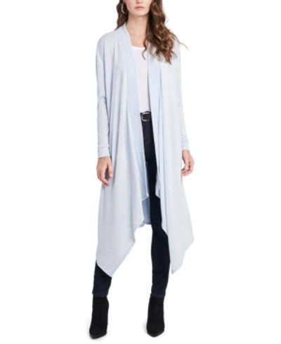 1.state Open-front Maxi Cardigan Sweater In Blue Lake Heather