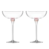 KATE SPADE NEW YORK ROSY GLOW CHAMPAGNE SAUCER PAIR
