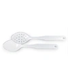 Golden Rabbit Solid White Enamelware Collection 2 Piece Spoon Set In White