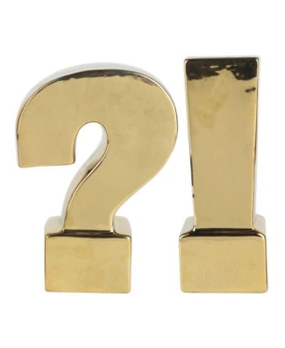 Ab Home Urban Vogue, Question & Exclamation Mark Bookends, Set Of 2