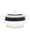 Noritake Odessa Cobalt Gold Covered Vegetable Bowl, 64 Oz. In Dark Blue