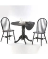 INTERNATIONAL CONCEPTS 42" DUAL DROP LEAF TABLE WITH 2 WINDSOR CHAIRS