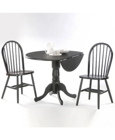 International Concepts 42" Dual Drop Leaf Table With 2 Windsor Chairs