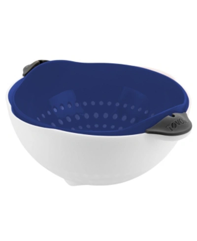 Tovolo Soak N' Strain Colander, Easy-pour Spout, 1.5-qt. Food Strainer In Deep Indigo