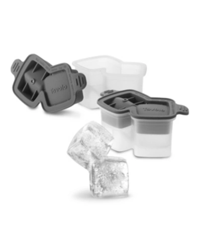 Tovolo Stacked Rocks Ice Molds, Set Of 2 Classic Whiskey Rocks Ice Molds, Stackable Ice Molds For Cocktails In Charcoal
