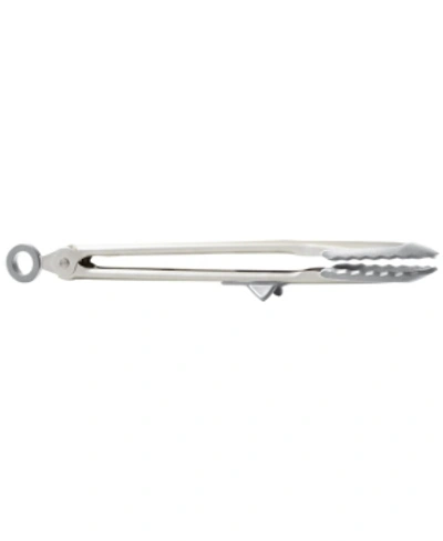 Tovolo Tip Top Tongs, Easy-grip Kitchen Tongs For Cooking With Silicone Tips In Oyster Gray