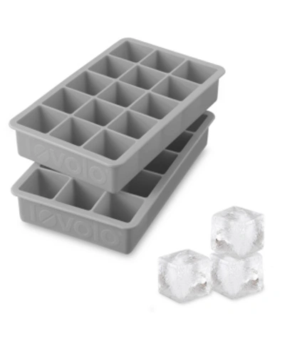 Tovolo Perfect Cube Silicone Ice Cube Molds, Set Of 2 In Oyster Gray