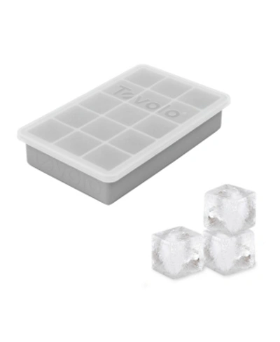 Tovolo Perfect Cube Silicone Ice Tray With Lid In Oyster Gray