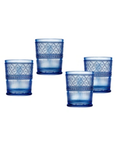 Godinger Claro Double Old-fashioned Glasses, Set Of 4 In Seafoam