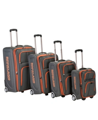 Rockland Varsity Polo 4-pc. Softside Luggage Set In Charcoal