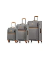 Champs Classic Ii 3-pc. Softside Luggage Set In Grey