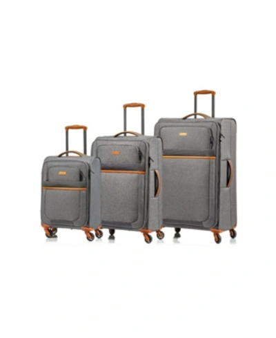 Champs Classic Ii 3-pc. Softside Luggage Set In Grey
