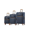 Champs Classic Ii 3-pc. Softside Luggage Set In Navy