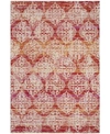 SAFAVIEH MONTAGE MTG182 PINK AND MULTI 5'1" X 7'6" OUTDOOR AREA RUG