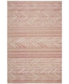 SAFAVIEH MONTAGE MTG181 PINK AND MULTI 5'1" X 7'6" OUTDOOR AREA RUG
