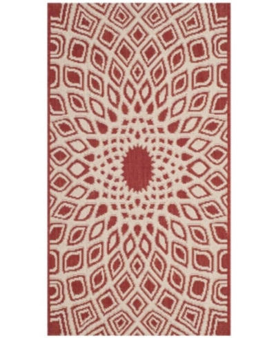 Safavieh Courtyard Cy6616 Red And Beige 2'7" X 5' Sisal Weave Outdoor Area Rug