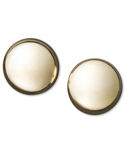 Macy's Flat Ball Stud Earrings (7mm) In 14k Yellow Or White Gold In Yellow Gold