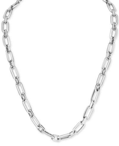 Effy Collection Effy Men's Large Oval Link 22" Chain Necklace In Sterling Silver