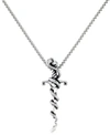 Andrew Charles By Andy Hilfiger Men's Serpent 24" Pendant Necklace In Stainless Steel In Stainless Steel