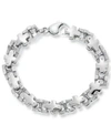 Andrew Charles By Andy Hilfiger Men's Cross Link Bracelet In Stainless Steel In Stainless Steel