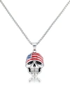 ANDREW CHARLES BY ANDY HILFIGER MEN'S SKULL 24" PENDANT NECKLACE IN STAINLESS STEEL