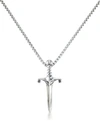 ANDREW CHARLES BY ANDY HILFIGER MEN'S DAGGER 24" PENDANT NECKLACE IN STAINLESS STEEL