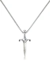 Andrew Charles By Andy Hilfiger Men's Dagger 24" Pendant Necklace In Stainless Steel In Stainless Steel