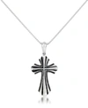 ANDREW CHARLES BY ANDY HILFIGER MEN'S CROSS 24" PENDANT NECKLACE IN STAINLESS STEEL