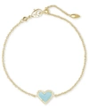 Kendra Scott Gemstone Heart Link Bracelet In Light Bue