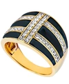 MACY'S WOMEN'S 14K GOLD PLATED RING IN STERLING SILVER