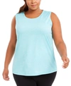 IDEOLOGY PLUS SIZE KEYHOLE-BACK TANK TOP, CREATED FOR MACY'S