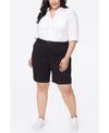Nydj Plus Size Bermuda Shorts In Stretch Twill In Black