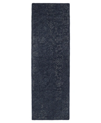 Kaleen Montage Mtg09-10 Denim 2'6" X 8' Runner Rug In Medium Blu