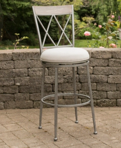 Hillsdale Indoor / Outdoor Stewart Swivel Bar Stool In Gray