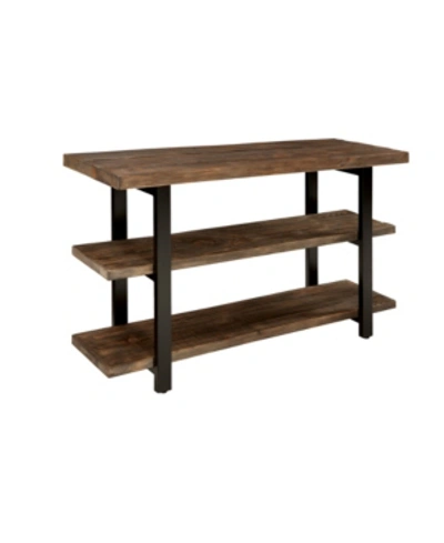 Alaterre Furniture Pomona 48" Metal And Reclaimed Wood Media/console Table In Brown