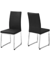 MONARCH SPECIALTIES LEATHER-LOOK 2 PIECE DINING CHAIR SET