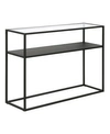 Hudson & Canal Nellie Console Table With Solid Metal Shelf In Black