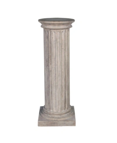 Design Toscano Classical Large Greek Fluted Plinth In Ivory