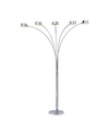 Artiva Usa Micah Arched 88" Floor Lamp With Rotatable Shade And Dimmer In Chrome
