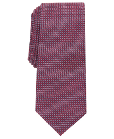 Alfani Men's Jona Neat Tie, Created For Macy's In Burgundy