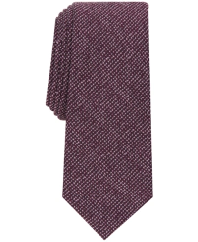 Alfani Men's Slim Textured Tie, Created For Macy's In Rose