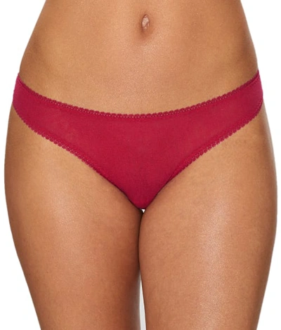 On Gossamer Gossamer Mesh Hip G Thong In Rouge Red