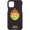 PALM ANGELS BLACK SMILEY EDITION BURNING HEAD IPHONE 11 PRO CASE