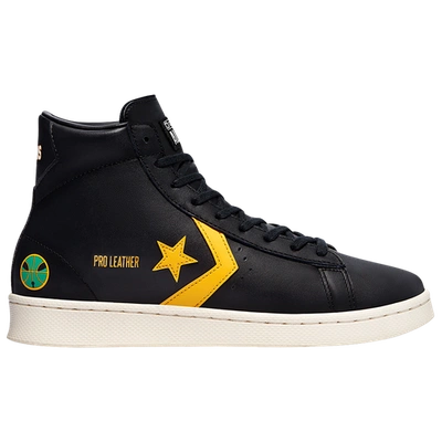 Converse X Roswell Rayguns Pro Leather Hi In Black/university Gold