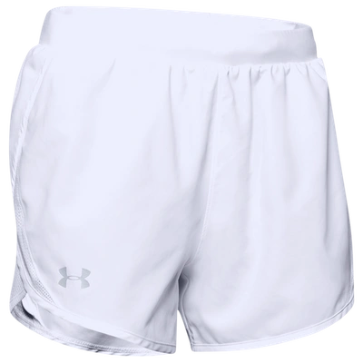 Under Armour Heatgear Fly By 2.0 Shorts In White/white/reflective